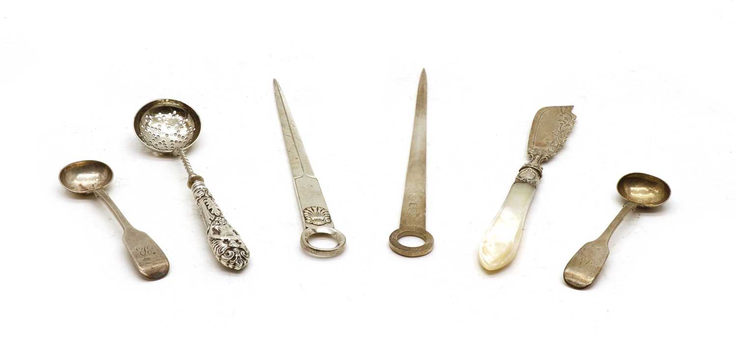 Lot 8 - A Victorian silver bladed butter knife