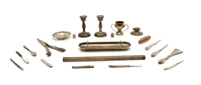 Lot 48 - An Edward VII silver pen tray