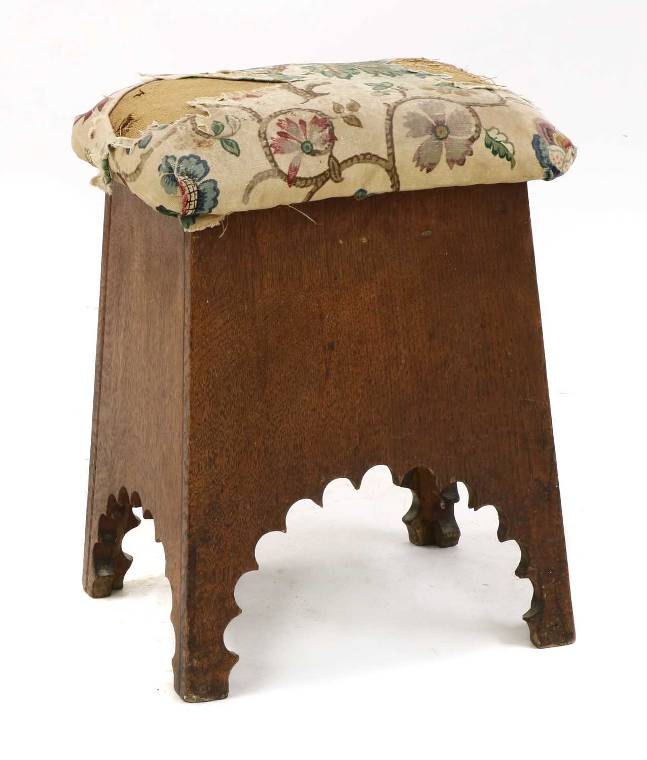 Lot 71 - An oak stool
