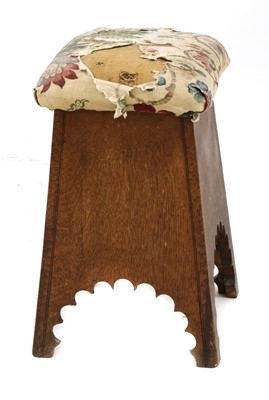 Lot 71 - An oak stool