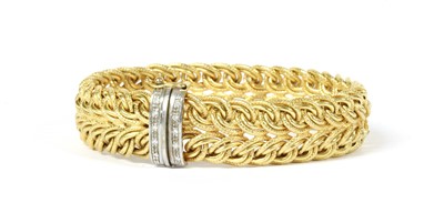 Lot 65 - A 9ct gold diamond set bracelet