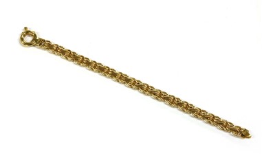 Lot 59 - A 9ct gold hollow figure of eight link bracelet