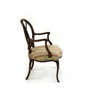 Lot 323 - A Hepplewhite period mahogany elbow chair