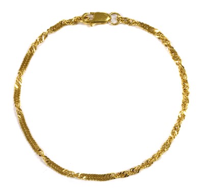 Lot 57 - A 22ct gold twisted curb link bracelet