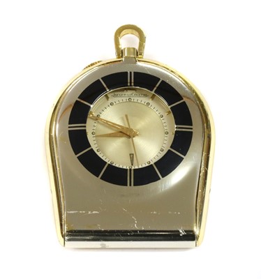 Lot 454 - A Jaeger-LeCoultre gilt metal folding travel alarm clock