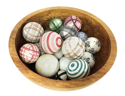 Lot 117 - A collection of Scottish carpet bowls