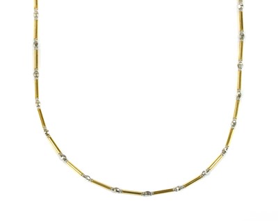 Lot 28 - An 18ct yellow and white gold necklace
