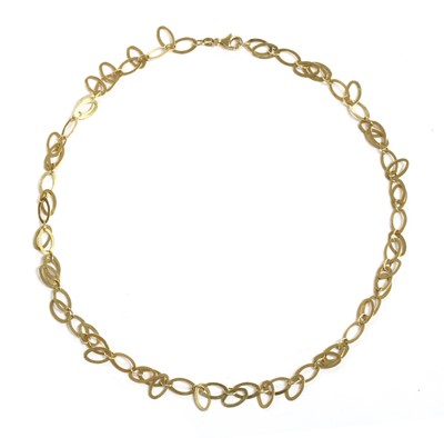 Lot 39 - A 14ct gold fringe necklace