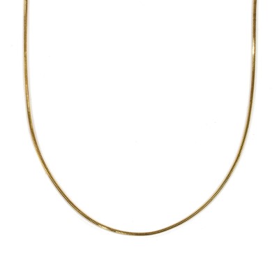 Lot 41 - An 18ct gold snake chain