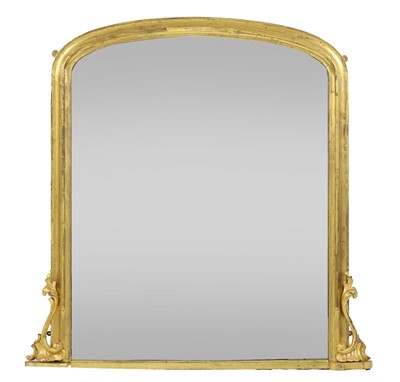 Lot 146 - A Victorian giltwood overmantel mirror