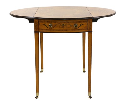 Lot 763 - A fine George III Sheraton period inlaid satinwood Pembroke table