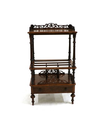 Lot 249 - A Victorian rosewood canterbury whatnot