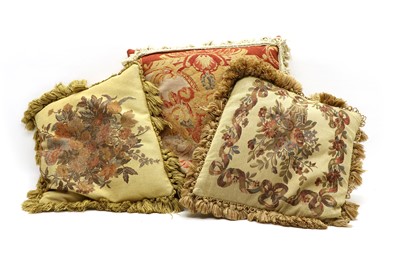 Lot 221 - A pair of needlepoint cushions