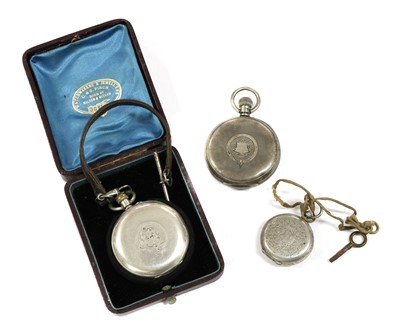 Lot 462 - A sterling silver Waltham top wind open-faced pocket watch