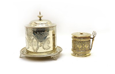 Lot 90 - An Edwardian silver plated string holder