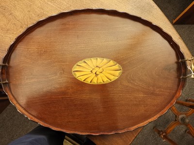 Lot 221 - A George III mahogany oval tray