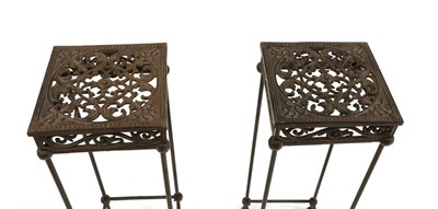 Lot 290 - A pair of wrought iron stands