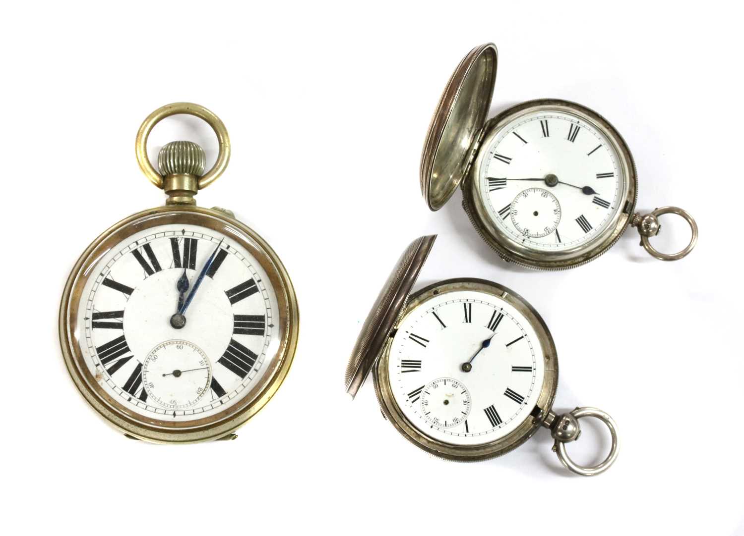 Lot 464 - A metal Goliath pin set open-faced pocket watch