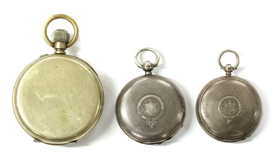 Lot 464 - A metal Goliath pin set open-faced pocket watch