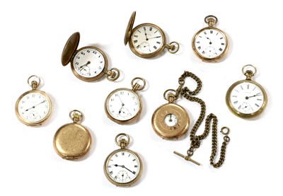 Lot 468 - A quantity of rolled gold pocket watches