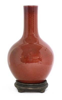 Lot 23 - A Chinese flambé-glazed bottle vase