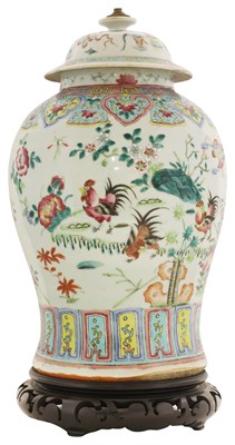 Lot 25 - A Chinese famille rose vase and cover