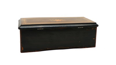Lot 141 - A 19th century inlaid rosewood music box