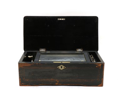 Lot 141 - A 19th century inlaid rosewood music box