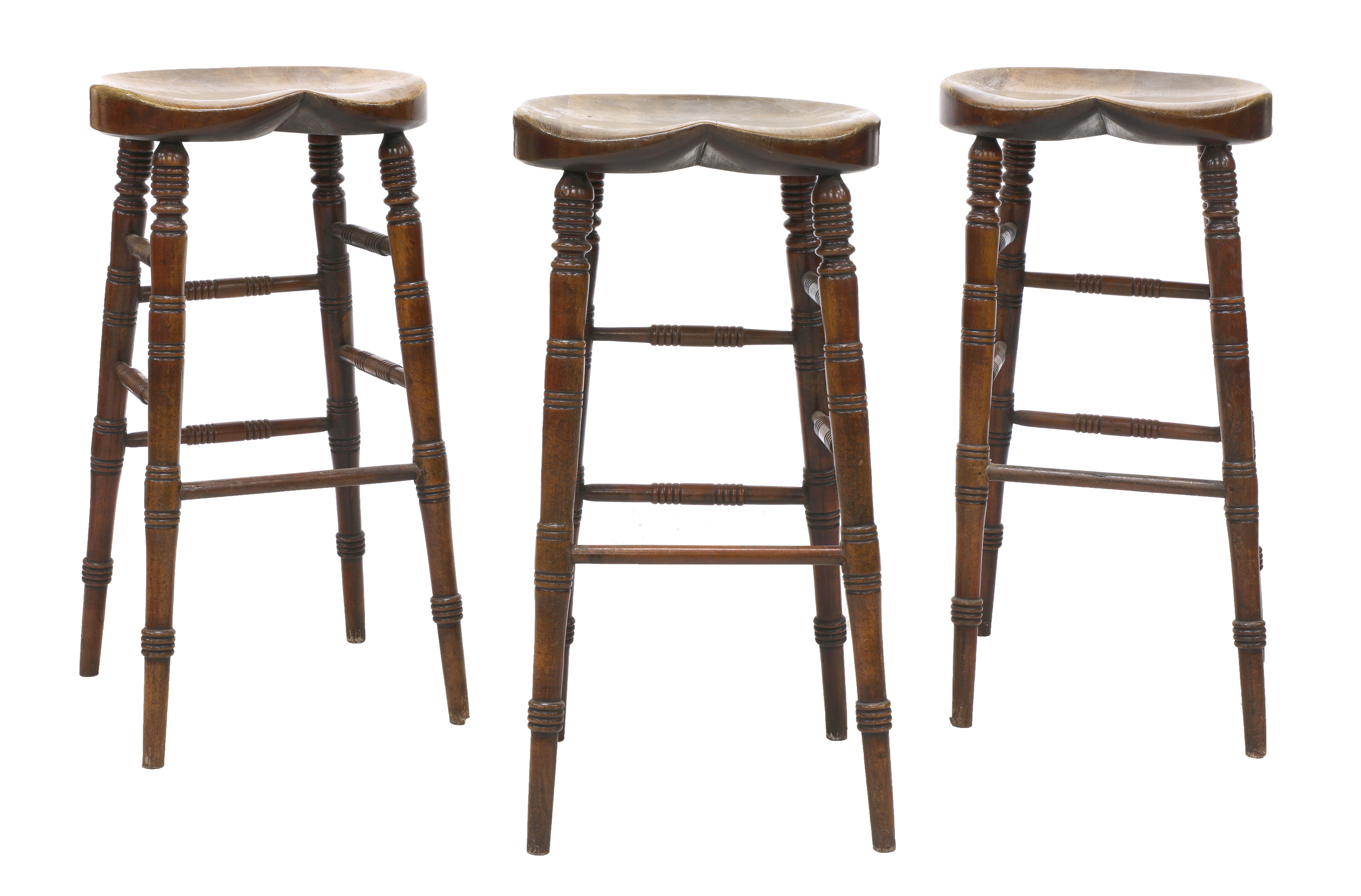 Lot 734 Three Victorian Beechwood Bar Stools Lot 734 Three Victorian Beechwood Bar Stools