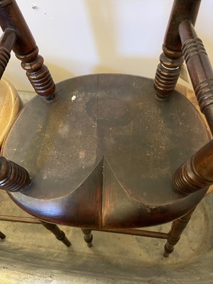 Lot 734 - Three Victorian beechwood bar stools