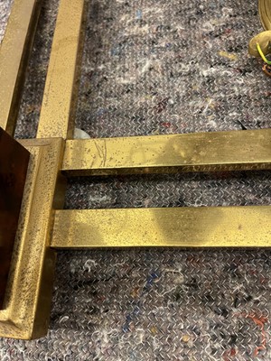 Lot 795 - A pair of brass coffee tables