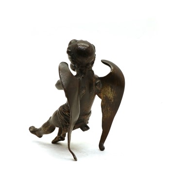 Lot 93 - A 19th century bronze model of a seated cherub