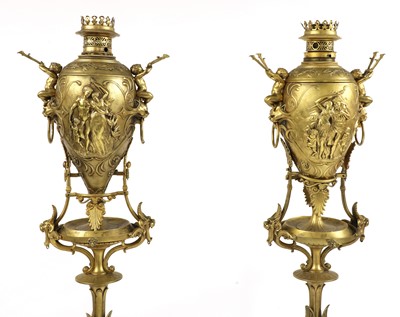 Lot 35 - A pair of French Napoleon III Greek Revival gilt-bronze torchères