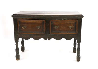 Lot 260 - An 18th century and later oak dresser base