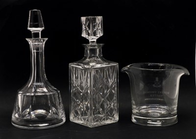 Lot 89 - A facet cut glass decanter