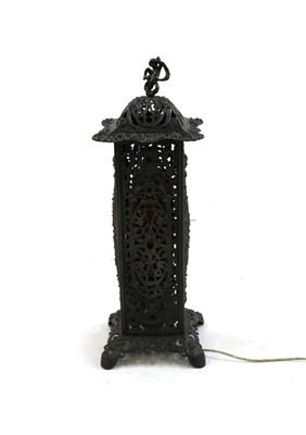 Lot 287 - A Victorian cast iron cathedral stove
