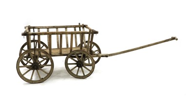 Lot 268 - A vintage wooden dog cart