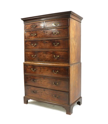 Lot 288 - A George III mahogany chest on chest