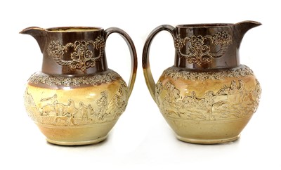 Lot 89 - A pair of large stoneware jugs