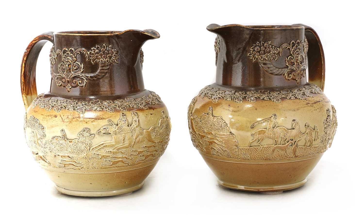 Lot 89 - A pair of large stoneware jugs