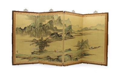 Lot 115 - A Japanese table screen