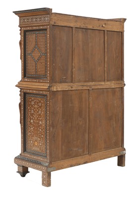 Lot 203 - An extraordinary, profusely inlaid, mahogany cabinet