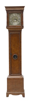 Lot 710 - An eight-day oak and pollard oak longcase clock