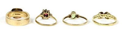 Lot 404 - Four gold rings