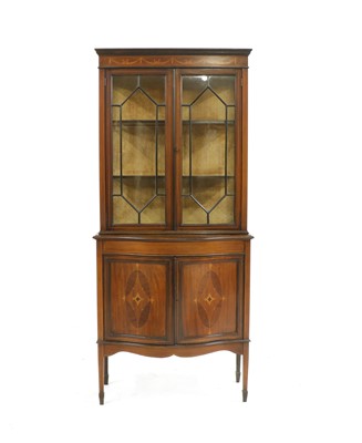 Lot 283 - An Edwardian inlaid mahogany display cabinet
