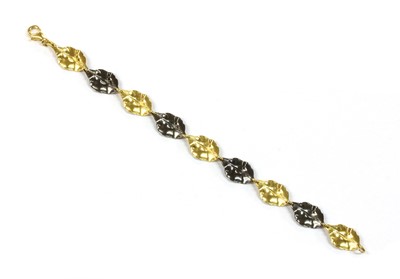Lot 64 - A 9ct gold foliate bracelet