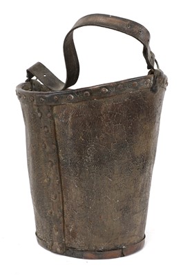 Lot 97 - A George III leather bucket