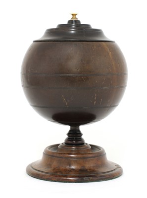 Lot 919 - A turned coconut cup and cover