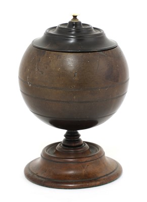Lot 919 - A turned coconut cup and cover