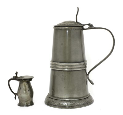 Lot 73A - A large pewter tankard